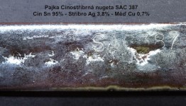 CínoStříbrná pajka SAC387 nugeta